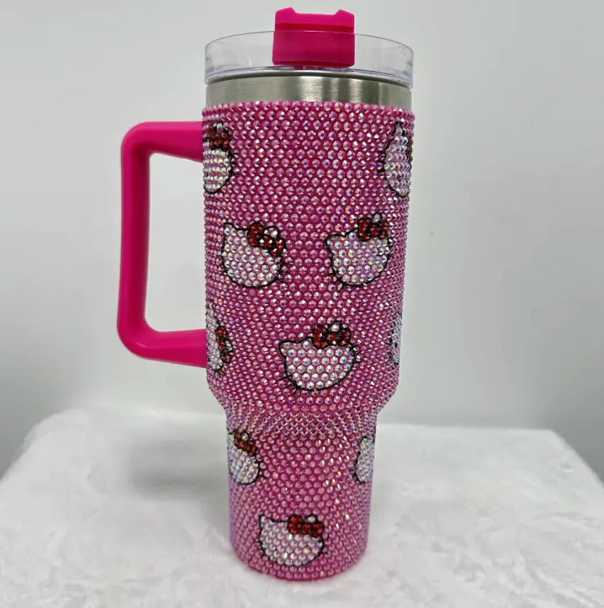 New Design Stainless Steel Crystal Sparkle Tumbler – Vibrant Colors & Rhinestone Crystal Sparkle