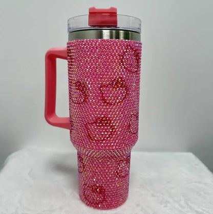 New Design Stainless Steel Crystal Sparkle Tumbler – Vibrant Colors & Rhinestone Crystal Sparkle