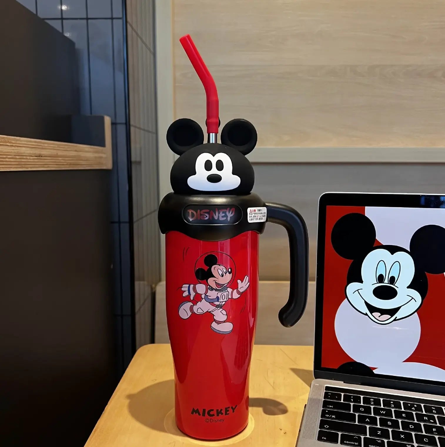 Fendiz Appearance Strawberry Bear Mickey Mouse Mug 30 oz Stainless Steel Tumbler