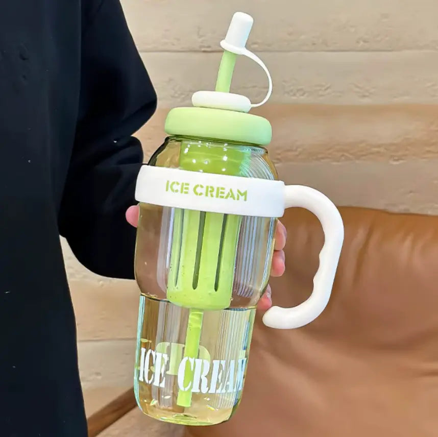 Ice Cream Tumbler Tumbler and Straw Tumbler Ice Cream 44oz Water Bottle With Straw and Tea Infuser