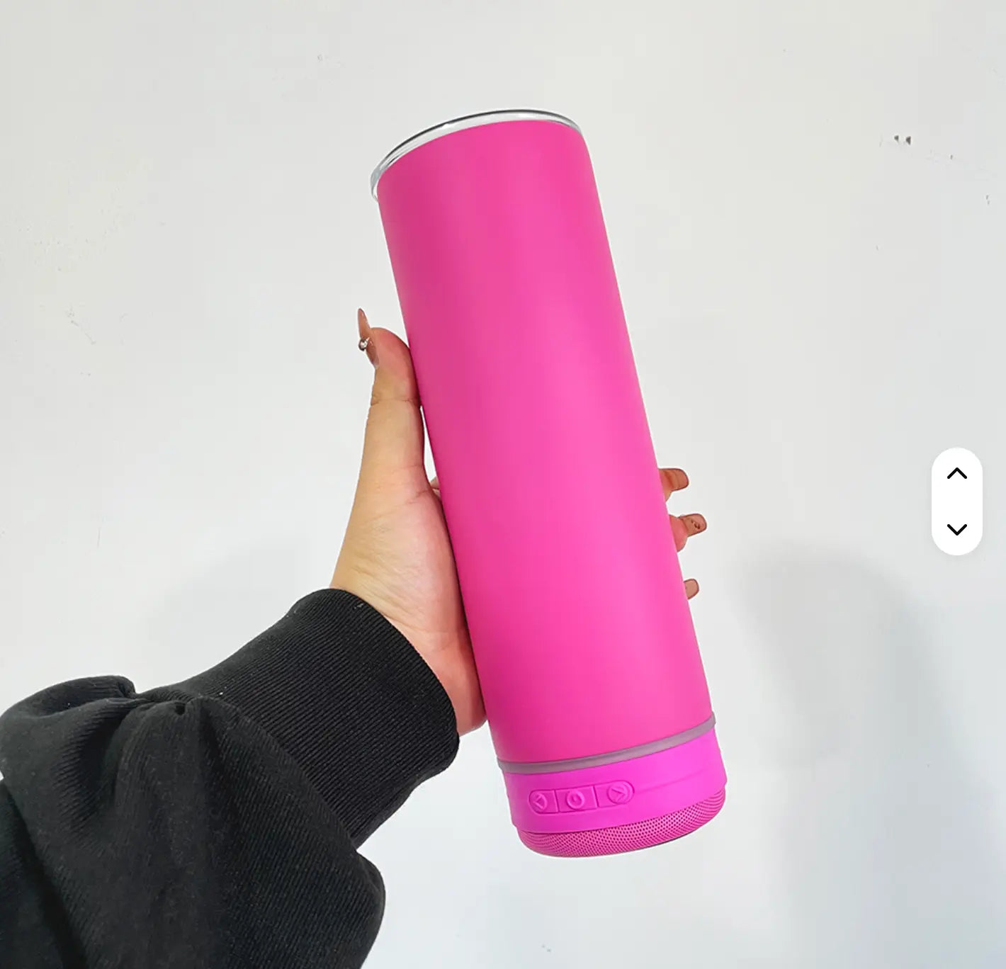 New Fendiz Music Speaker Mug Tumbler with Straw and Lid, 20oz Sublimation Skinny Stainless Steel Double Wall Tumbler