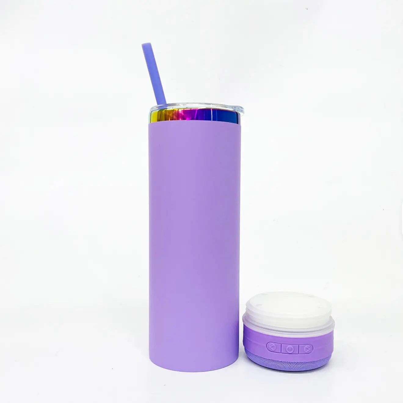New Fendiz Music Speaker Mug Tumbler with Straw and Lid, 20oz Sublimation Skinny Stainless Steel Double Wall Tumbler