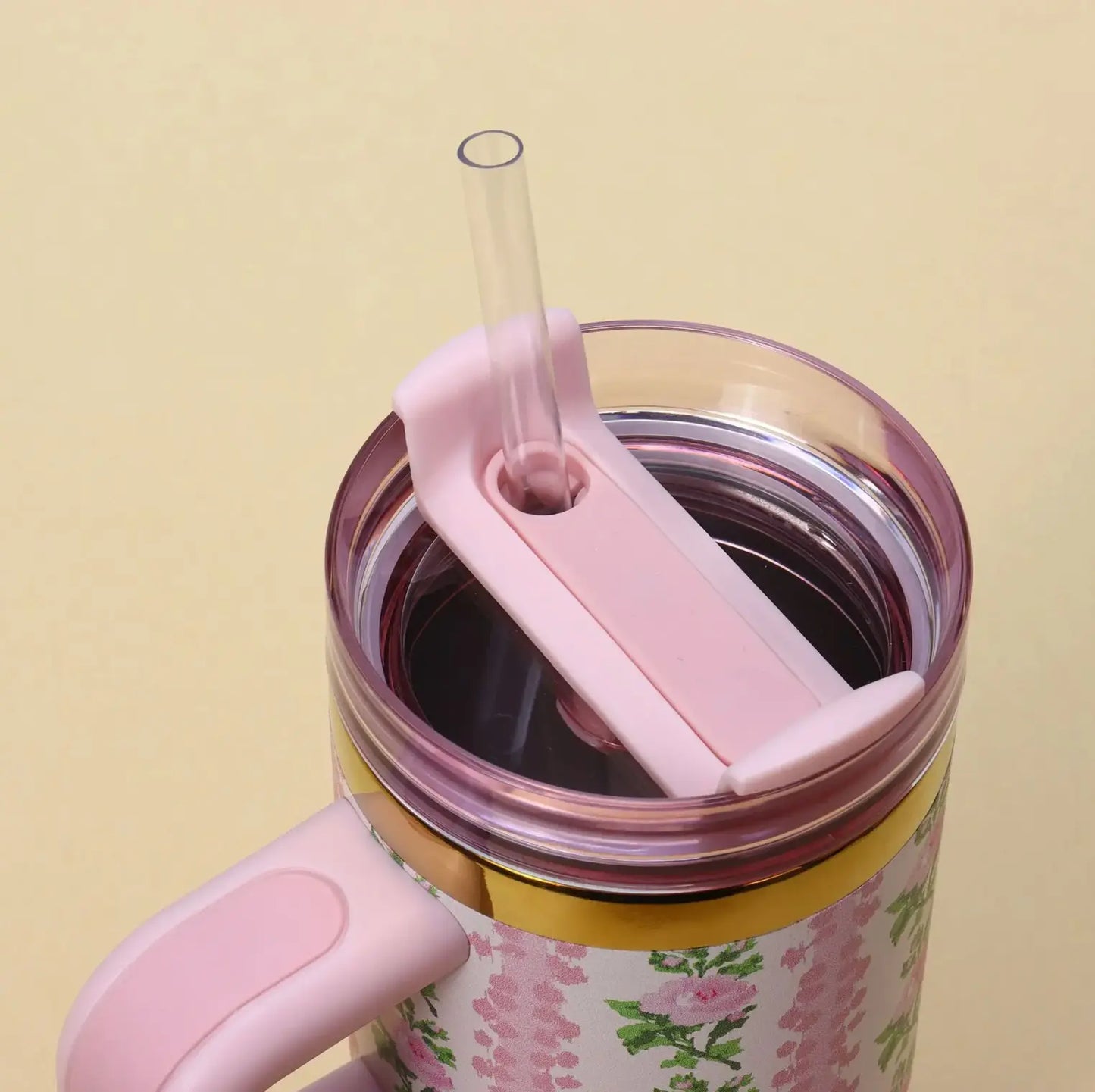 BPA Free 14oz Stainless Steel Vacuum Insulated Mug Travel Tumbler With Handle Straw