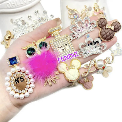 Luxury diamond shoe accessories Bling Rhinestone Shoes Decorations Fashion Diamond Metal Designer Shoe Charms