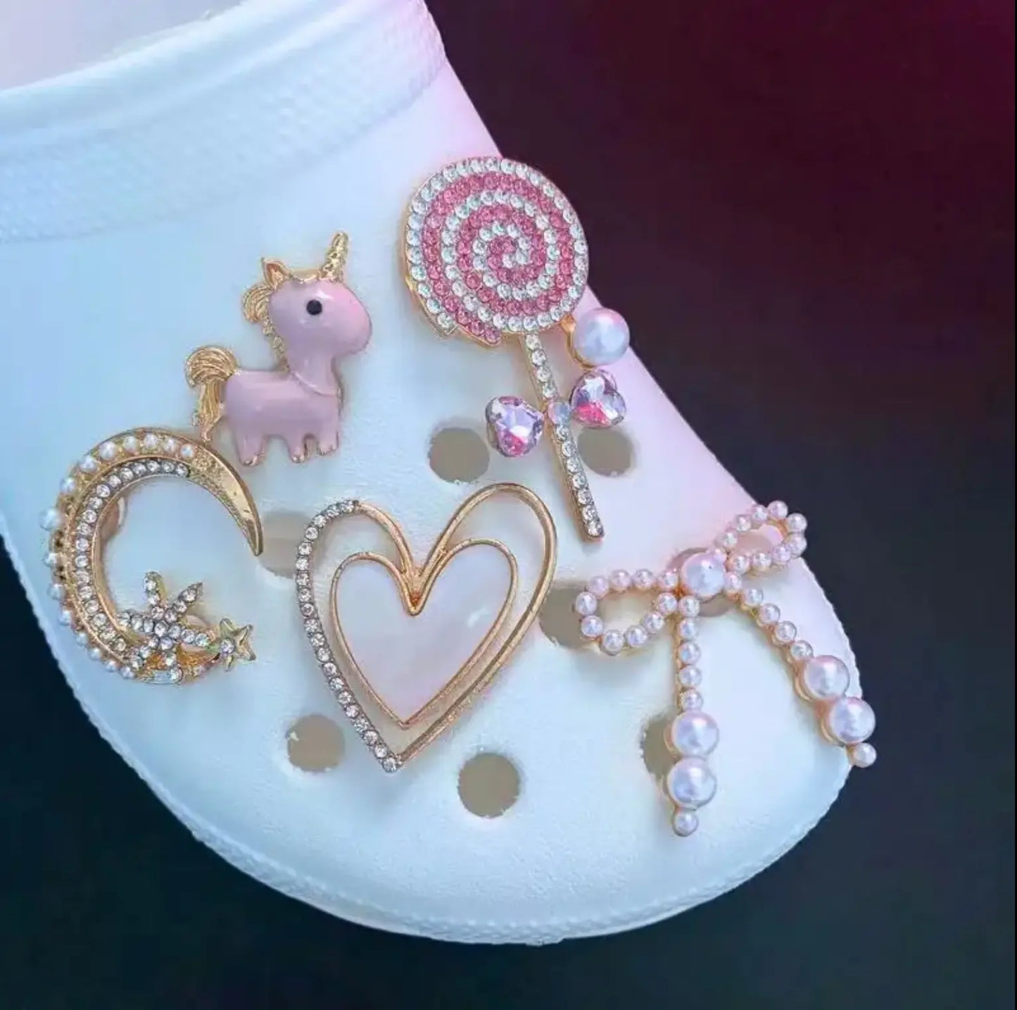 New 10Pcs Set Designers Metal Luxury Bling Rhinestone Metal Charms for Clog Shoes Decoration