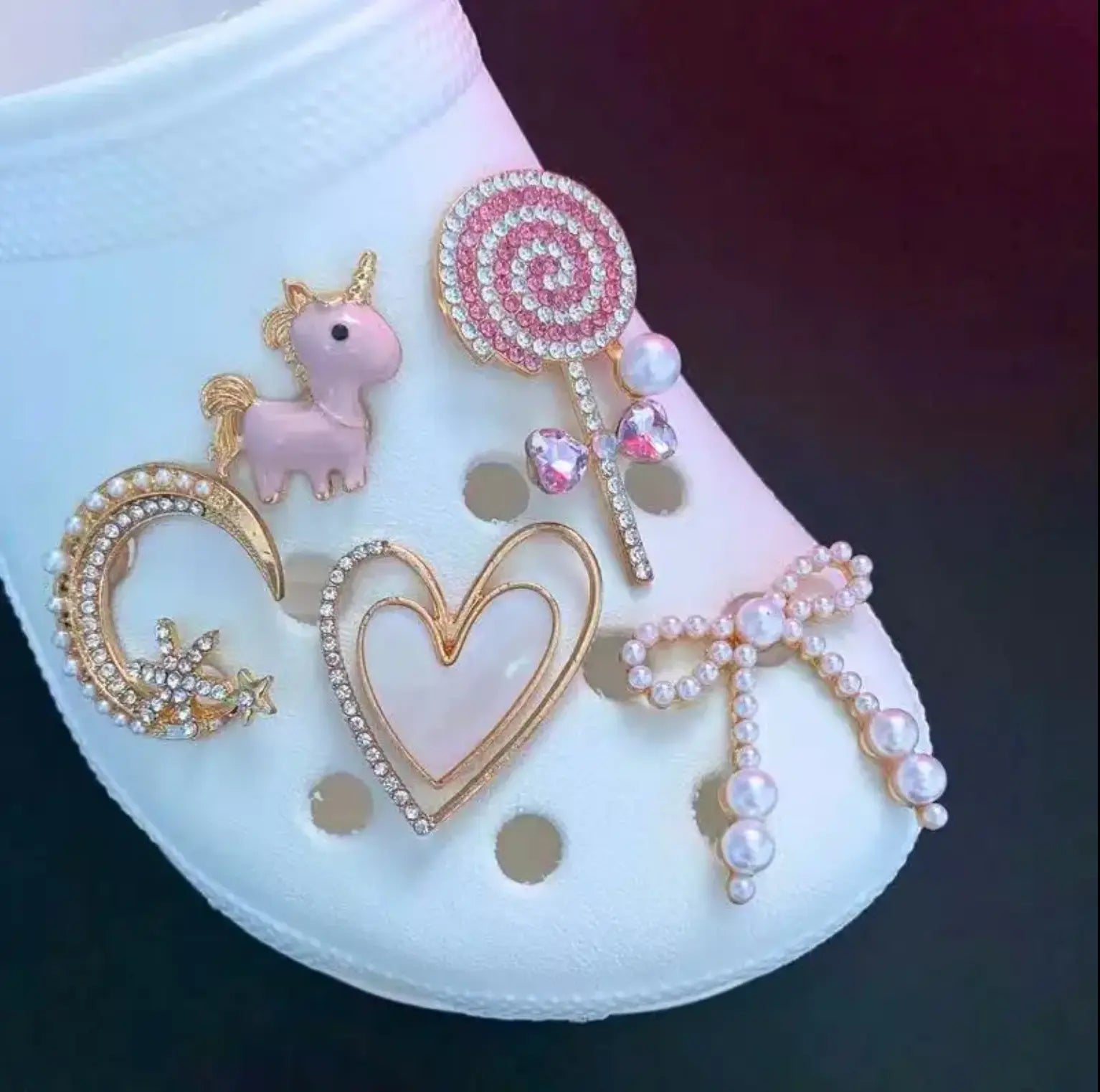 New 10Pcs Set Designers Metal Luxury Bling Rhinestone Metal Charms for Clog Shoes Decoration