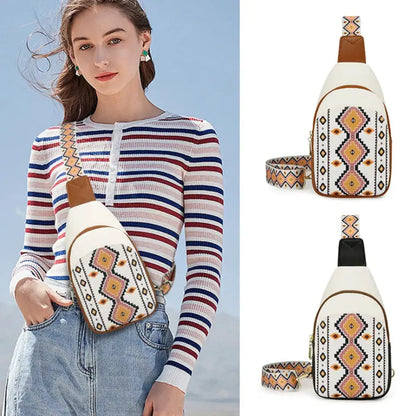 Classic leather crossbody bag for Women Leather Crossbody Fanny Packs Chest Bag