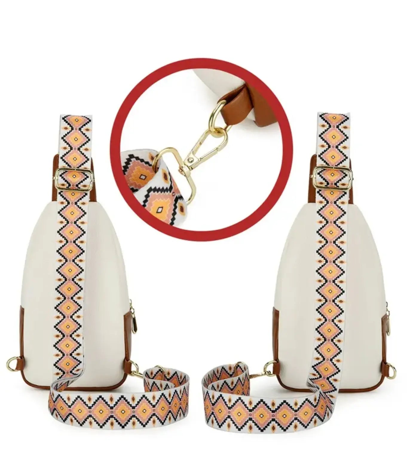 Classic leather crossbody bag for Women Leather Crossbody Fanny Packs Chest Bag