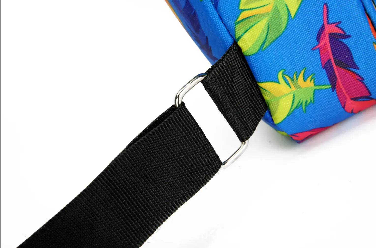 Colorful Crossbody Sling Bag Fishing Chest Bags Sports Print Shoulder Bags Dog Walking