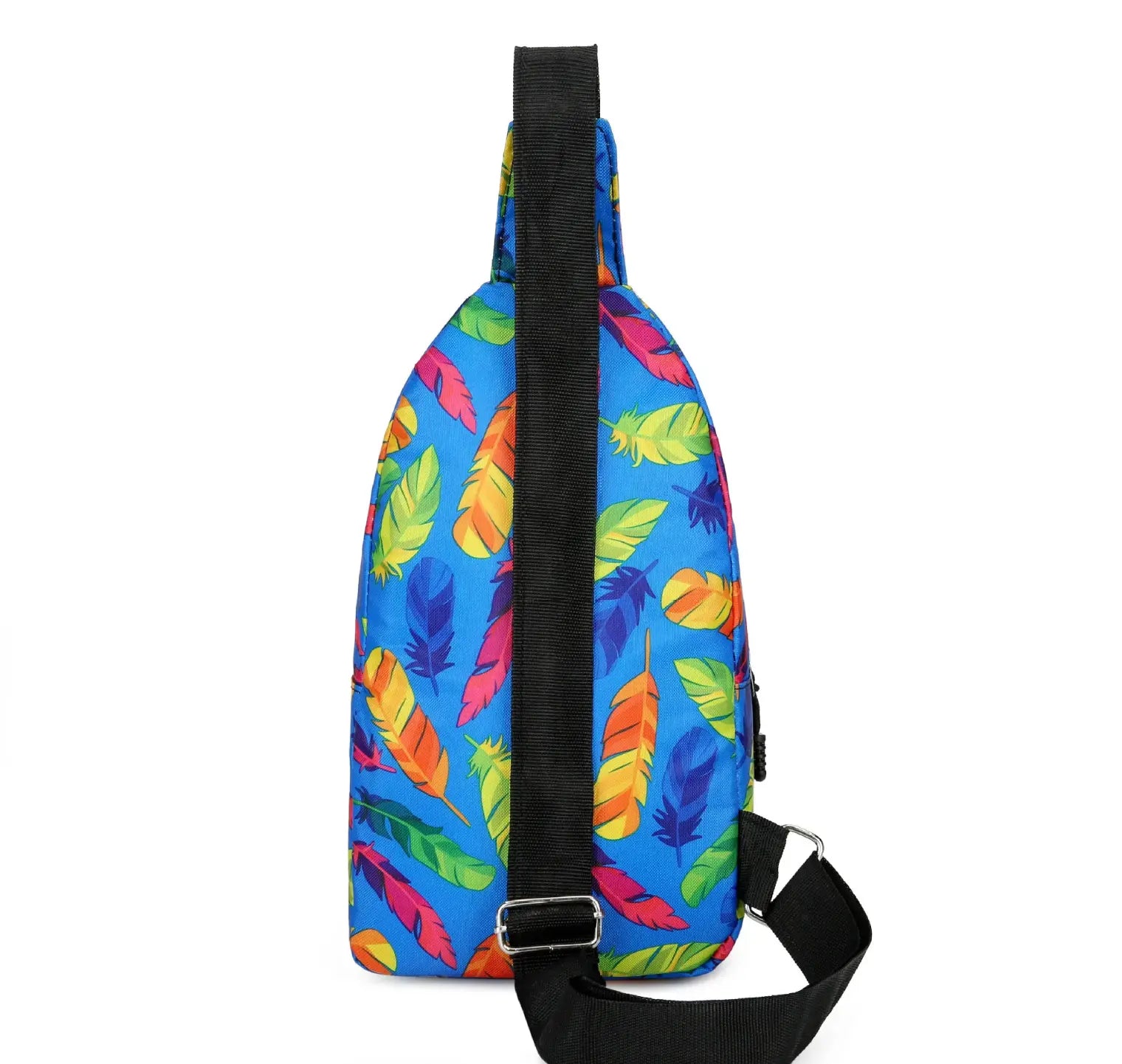 Colorful Crossbody Sling Bag Fishing Chest Bags Sports Print Shoulder Bags Dog Walking