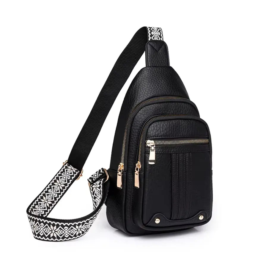 Fendiz Ladies Sling Bag Vegan Leather Waterproof Ladies Sling Crossbody, Chest Bag.