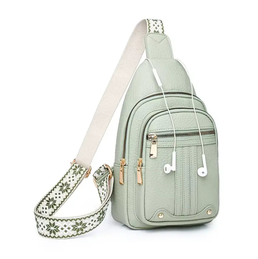 Fendiz Ladies Sling Bag Vegan Leather Waterproof Ladies Sling Crossbody, Chest Bag.