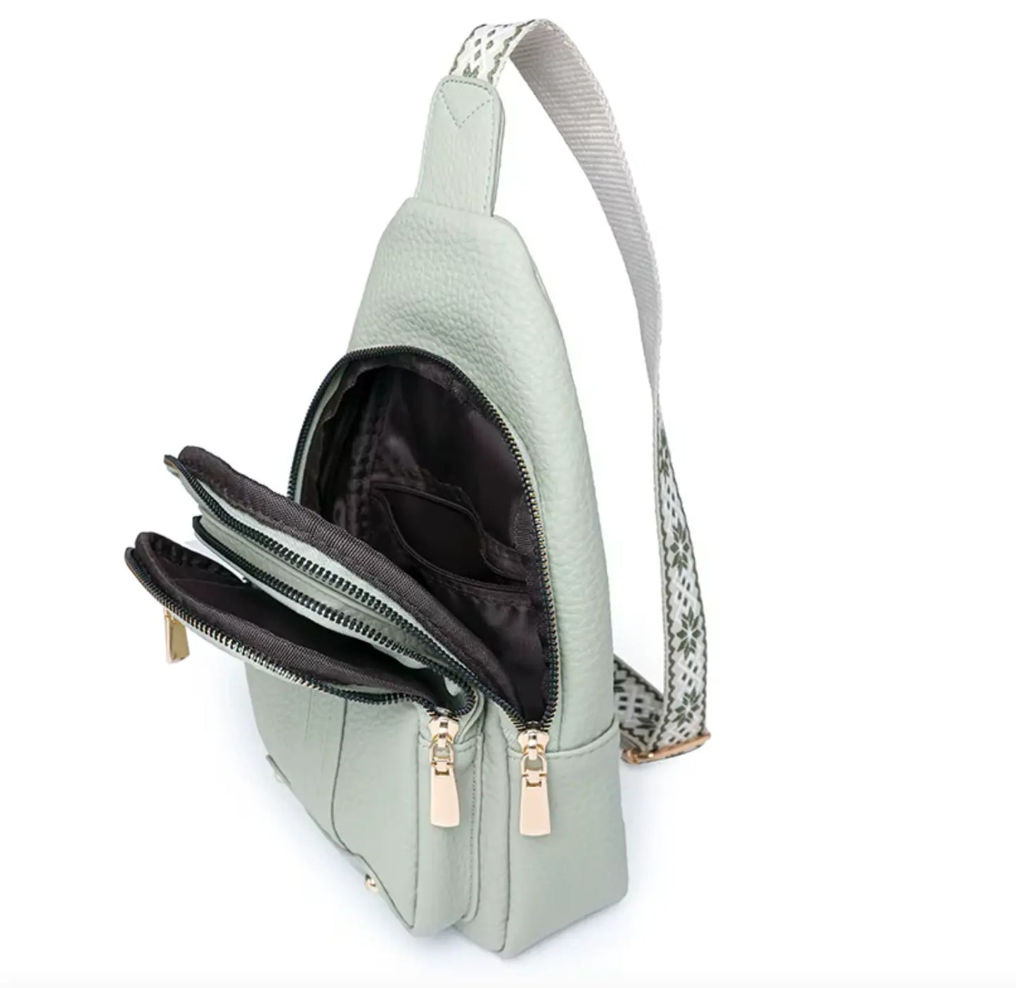 Fendiz Ladies Sling Bag Vegan Leather Waterproof Ladies Sling Crossbody, Chest Bag.