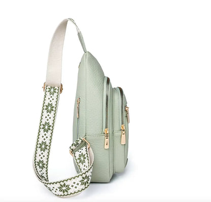 Fendiz Ladies Sling Bag Vegan Leather Waterproof Ladies Sling Crossbody, Chest Bag.