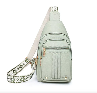 Fendiz Ladies Sling Bag Vegan Leather Waterproof Ladies Sling Crossbody, Chest Bag.