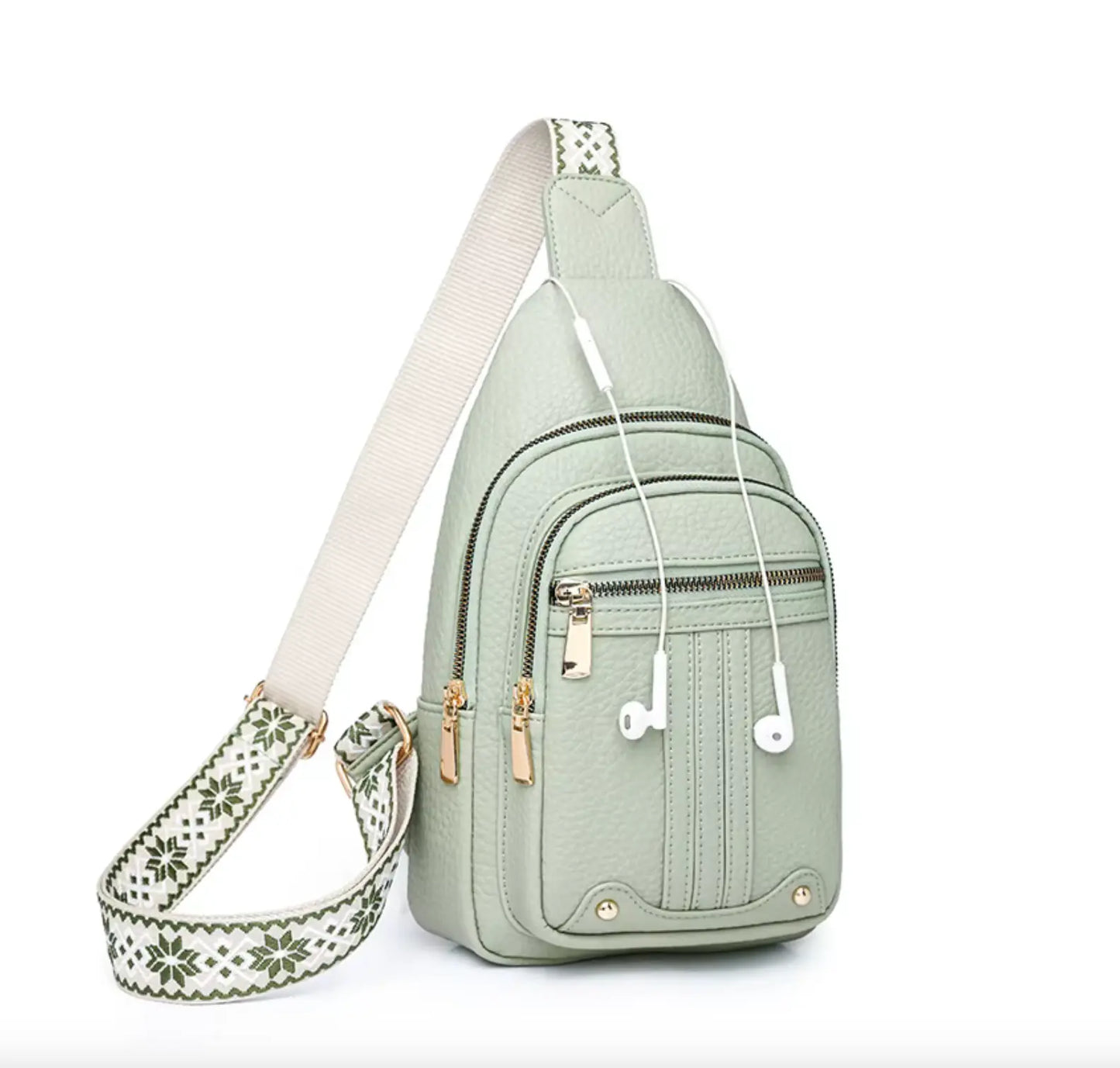 Fendiz Ladies Sling Bag Vegan Leather Waterproof Ladies Sling Crossbody, Chest Bag.