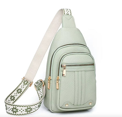 Fendiz Ladies Sling Bag Vegan Leather Waterproof Ladies Sling Crossbody, Chest Bag.