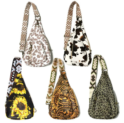 Leopard Print PU Leather Waterproof Waist & Chest Bag – Stylish & Functional Accessory