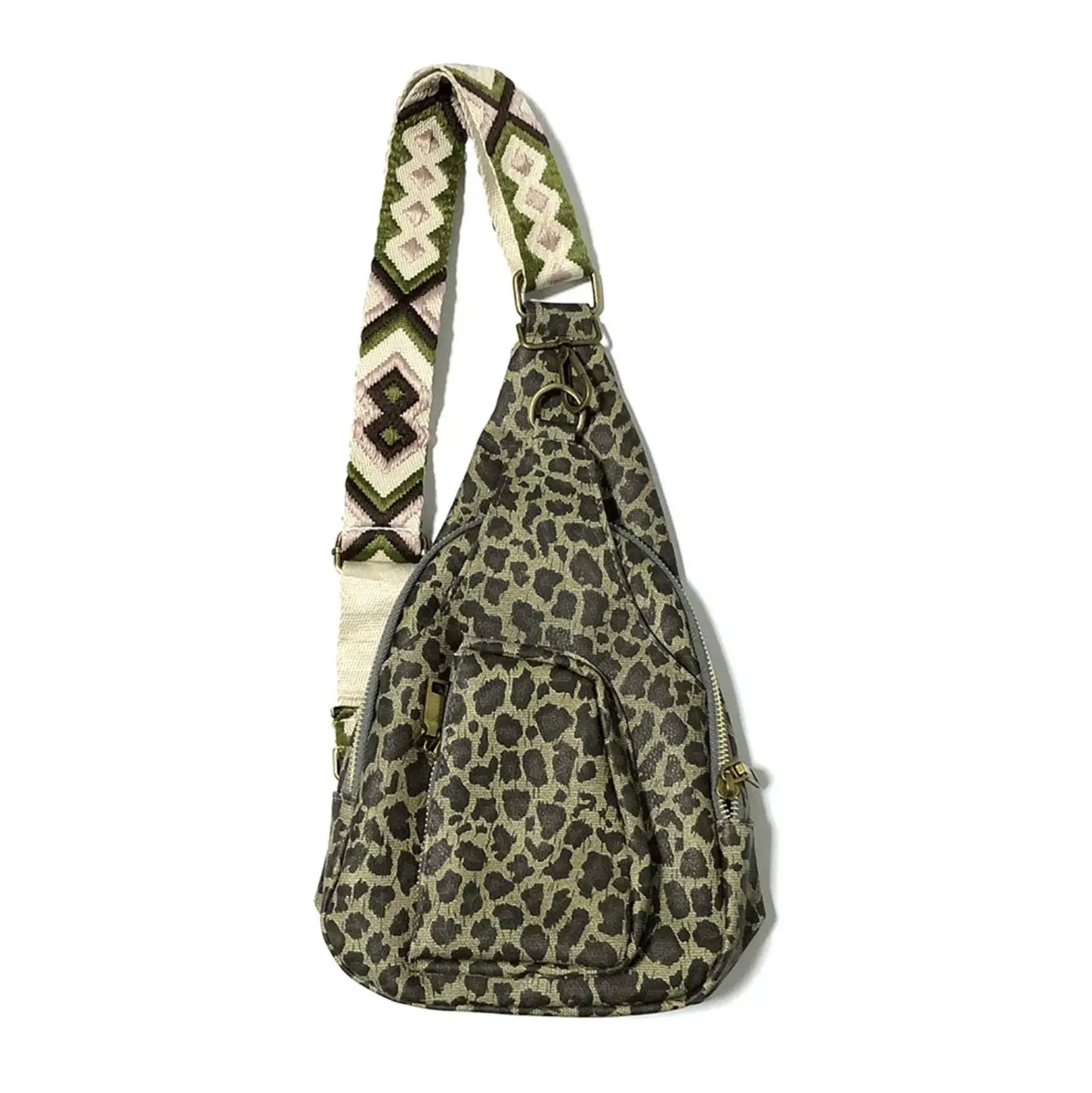 Leopard Print PU Leather Waterproof Waist & Chest Bag – Stylish & Functional Accessory