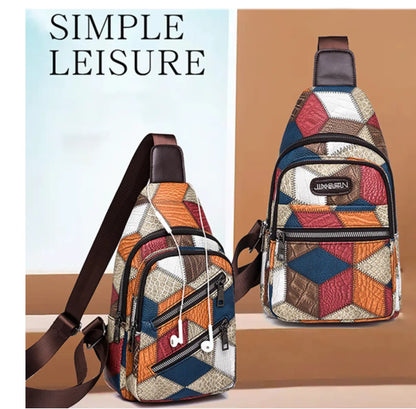 Trendy Casual Shoulder Bag Outdoor Multi-function PU Leather Waterproof Waist Packs Mobile Phone