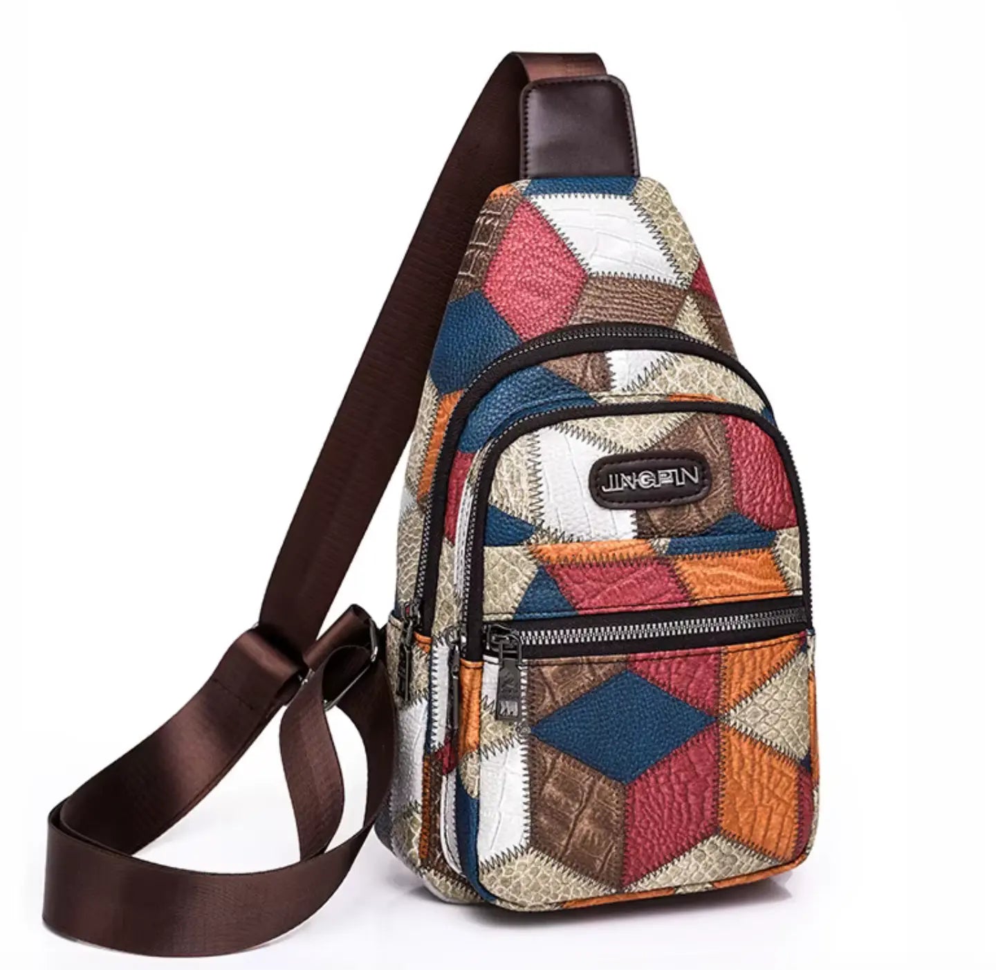 Trendy Casual Shoulder Bag Outdoor Multi-function PU Leather Waterproof Waist Packs Mobile Phone