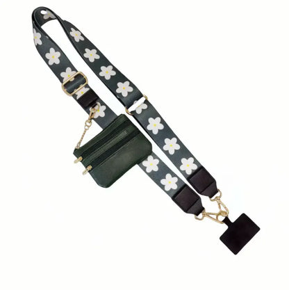 New Cross Body Phone String with Zipper Wallet Pouch – Phone Chain Purse Badge Holder