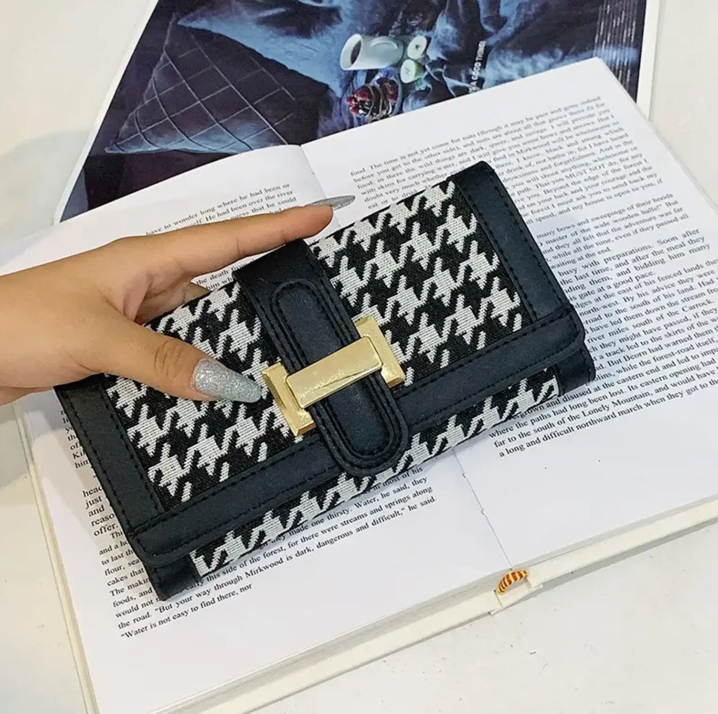 New Old Flower Large Capacity Wallet Coin Clip Bag Letter Multi Card Card Bag Money Clip