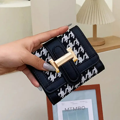 New Old Flower Large Capacity Wallet Coin Clip Bag Letter Multi Card Card Bag Money Clip