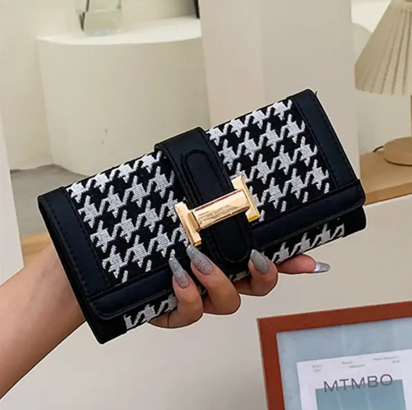 New Old Flower Large Capacity Wallet Coin Clip Bag Letter Multi Card Card Bag Money Clip