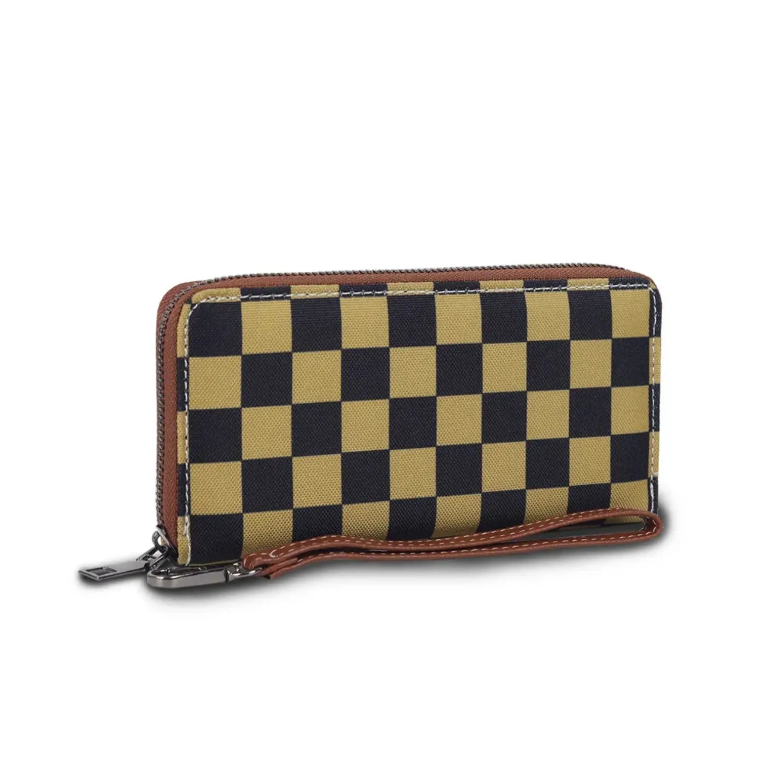 New Checkered Wallets for Women Cute Large Capacity Plaid Purse One Zippers Credit Card Holder