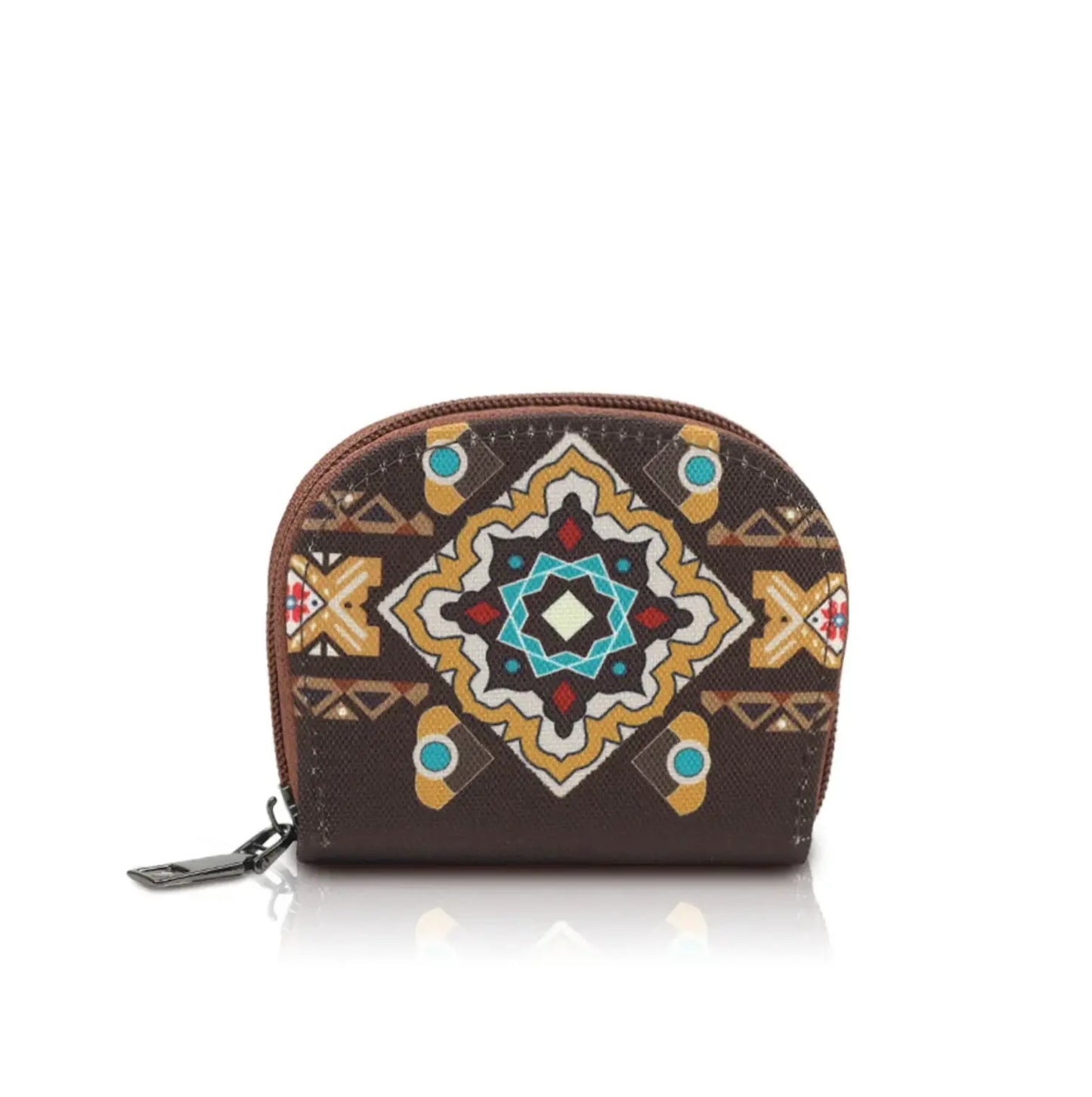 Fendiz Trendy small crossbody bags Style Mini Wallet Change Purse Aztec Pattern Coin Pouch