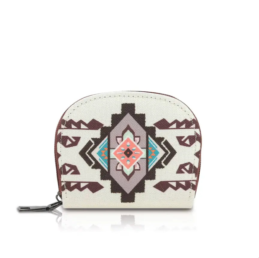 Fendiz Trendy small crossbody bags Style Mini Wallet Change Purse Aztec Pattern Coin Pouch