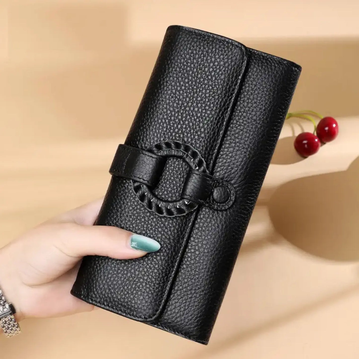 New Large Wallet PU Leather Retro For Credit Cards, Driver License, Money