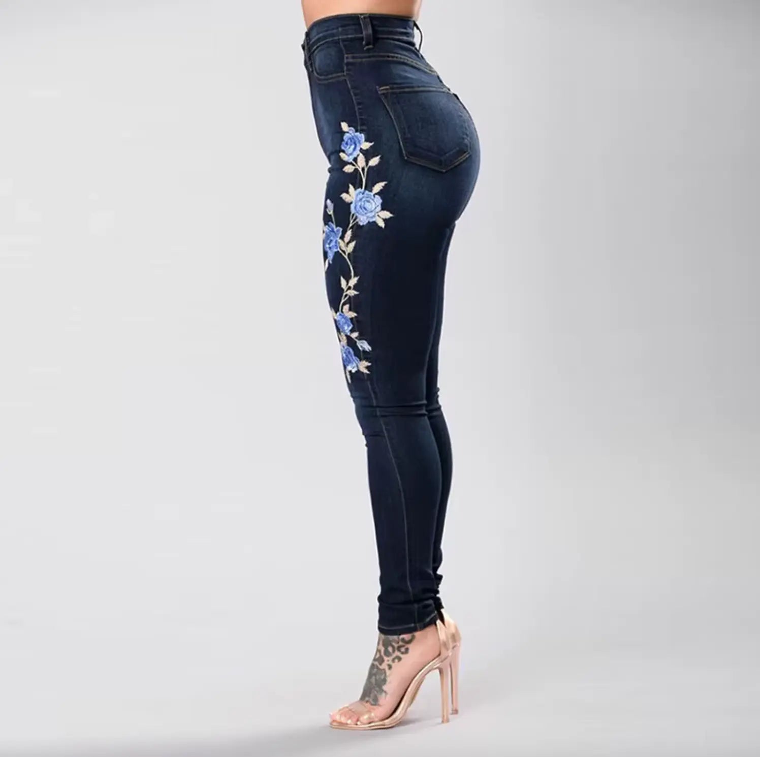 Fendiz Autumn Design Slim Fit Elastic Jeans for Women's Comfortable High Quality Casual Pencil Denim Pants