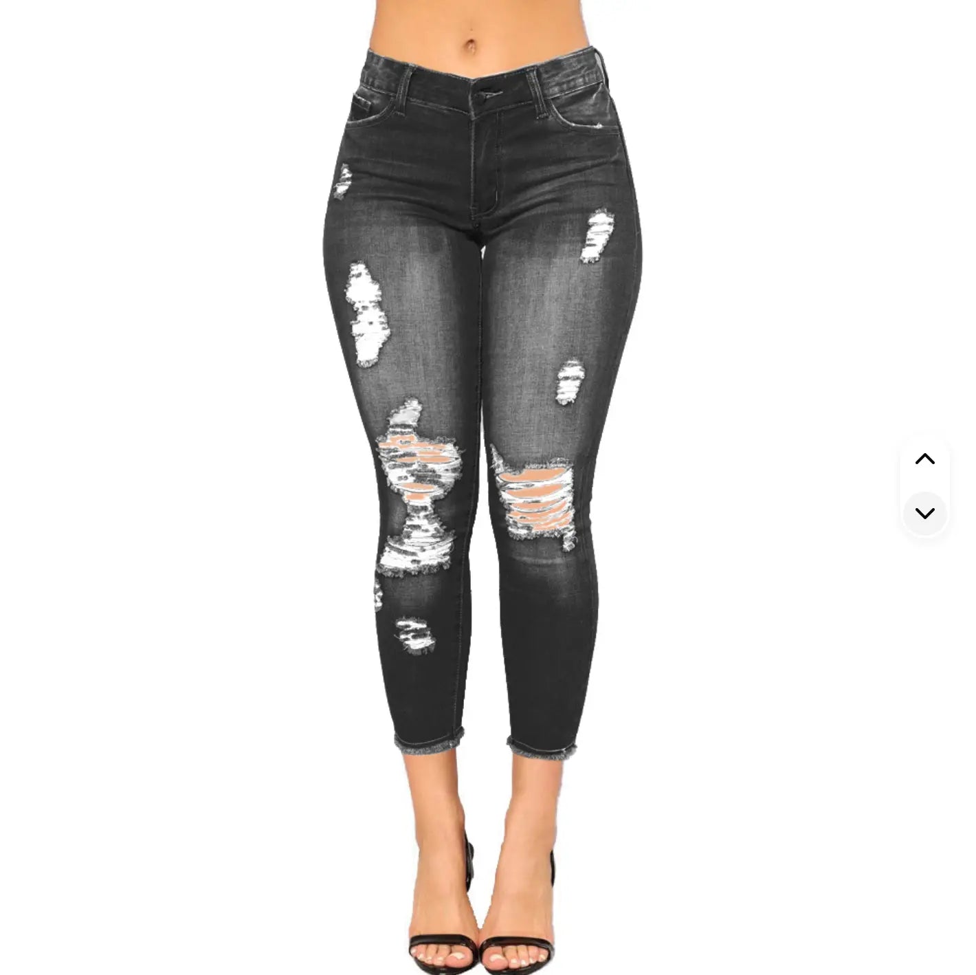 New Fendiz Women Skinny Ripped Jeans Stretch Distressed Destroyed Denim Pants